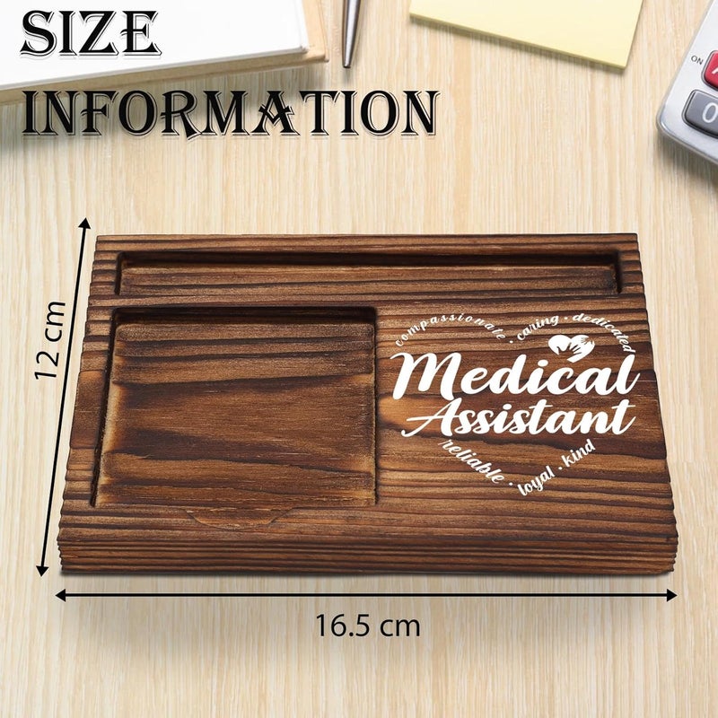 YODOCAMP Medical Assistant Sticky Note Holder Wooden, Thank You Gifts for Nurse Nursing Nurses MA Week Gift for Doctors Office Staff Appreciation, Healthcare Worker Self-Stick Note Pad Holders TZP34 - Image 4